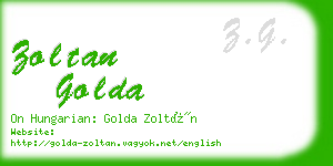 zoltan golda business card